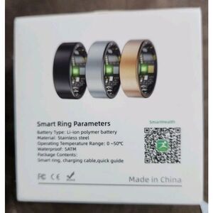 Smart Ring Health, Fitness And Activity Trckrs for Man & Women Sz12 Stainless St
